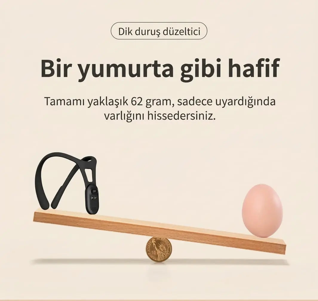 Bir yumurta gibi hafif, yaklaşık 62 gram